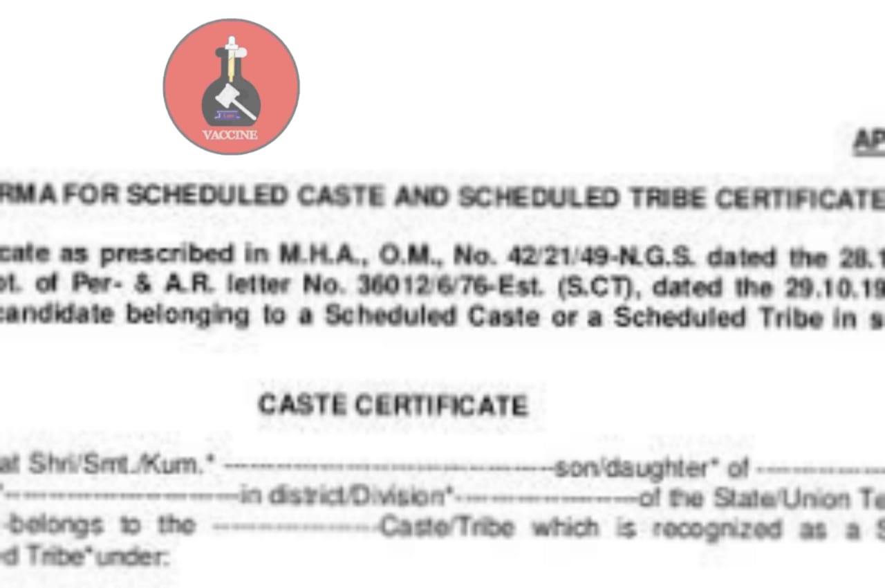 Declaration Form For Caste Certificate 2150