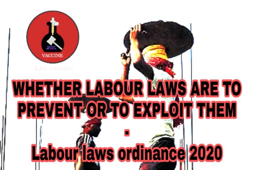 INTRODUCTION OF LABOUR LAW ORDINANCE
