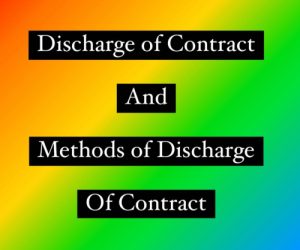 Discharge of Contact